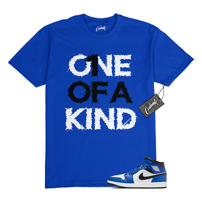 1 Mid Game Royal Blue White Black 2024 T Shirt to Match 1OAK