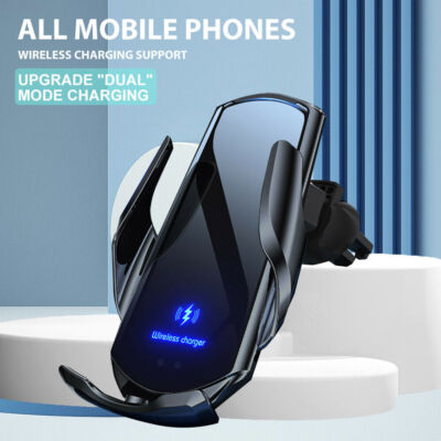30W Car Fast Wireless Charger Holder Air Vent Mount Bracket For Samsung iPhone