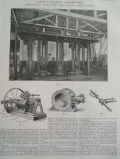 Máquina de forja de gota Steam Punk diagrama mecánico industrial 1900
