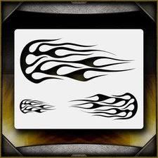 Flames 13 Airbrush Stencil Template Airsick