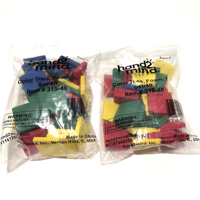 Hand 2 Mind Foam 1 Inch Tiles Math Manipulative #315 Counters 67 CT Homeschool