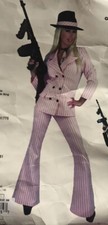 Gangster Costume Adult Roaring 20s Mobster/Halloween Fancy Suit Size Small