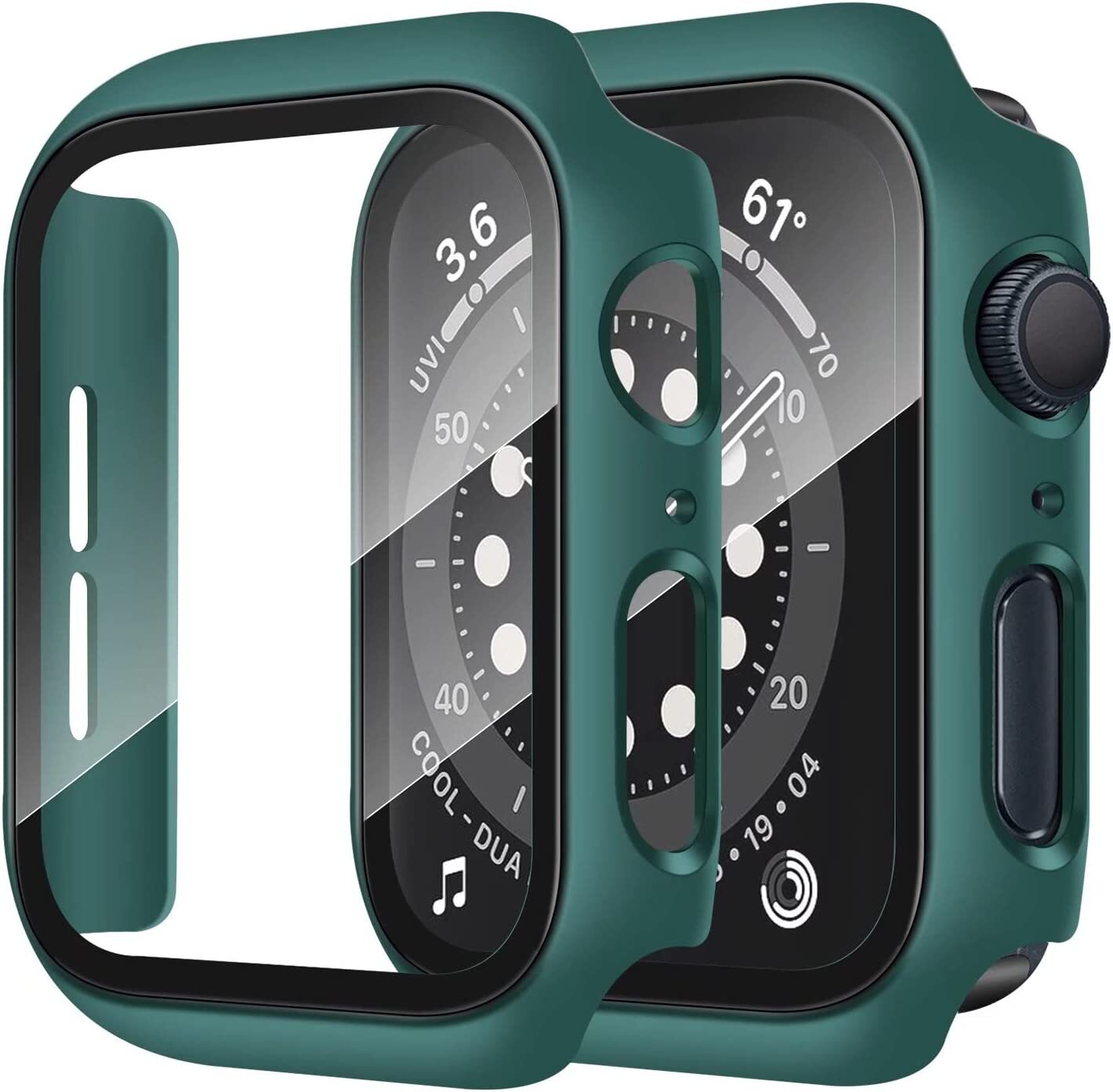 Hülle für Apple Watch Series 9 / 8 Schutzhülle Case 41mm 45mm Display Schutzglas