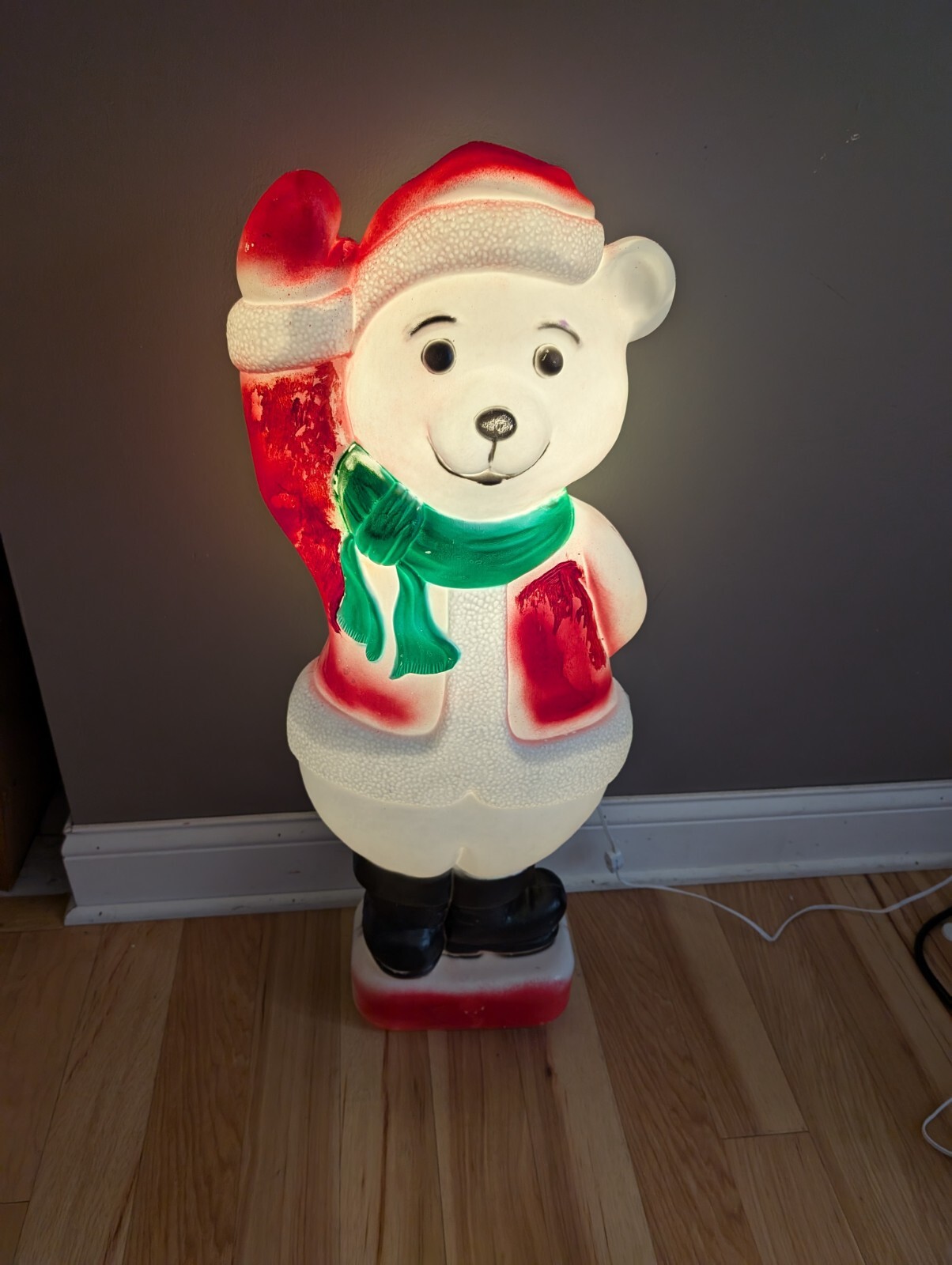 Vintage 33" Santa Bear Blow Mold Don Featherstone Christmas Union Read