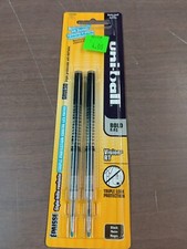 uniball rollerball refills 2 pack black