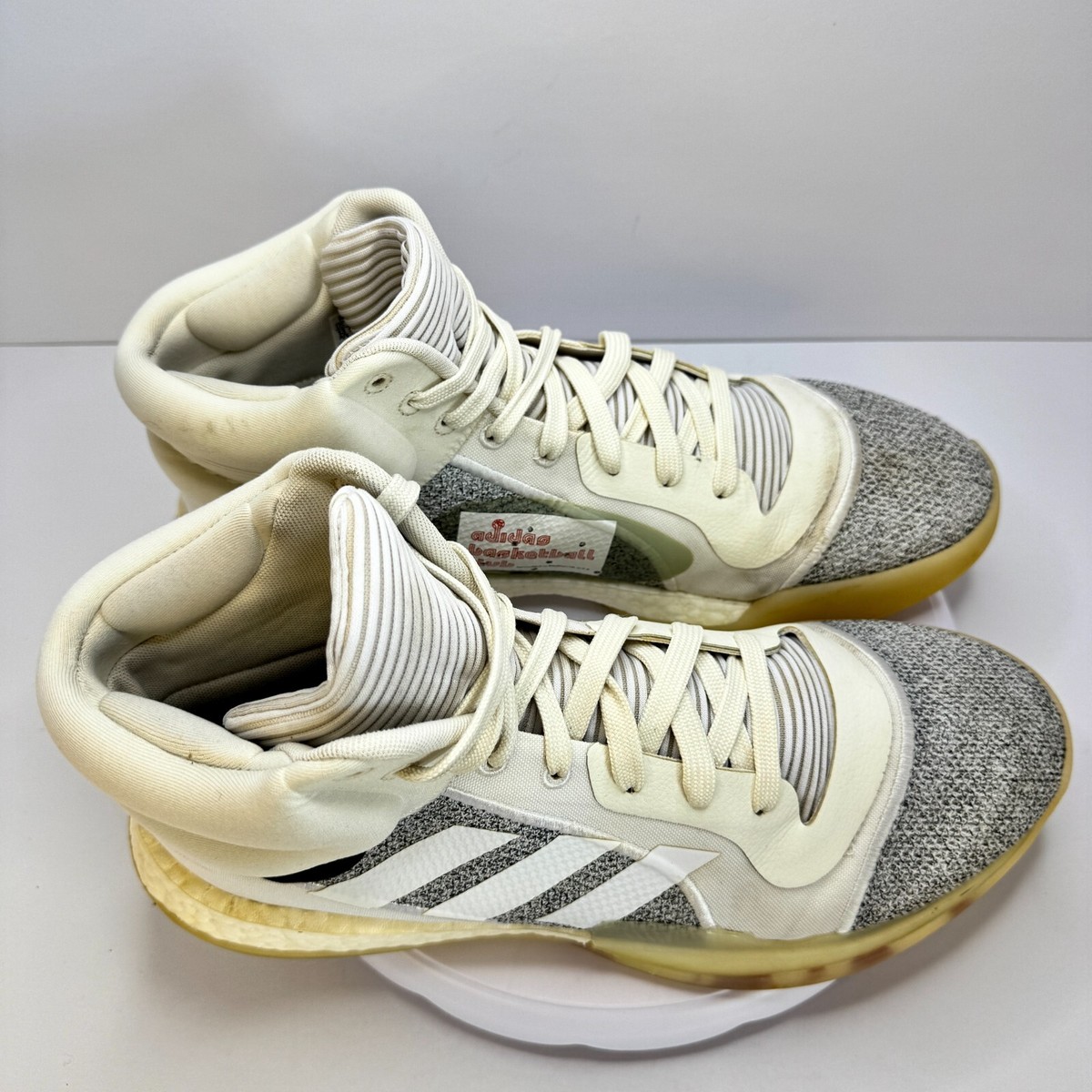 adidas Marquee Boost Footwear White Grey Basketball Shoe G28978 Men’s Size 14.5 Adidas Marquee Boost Off White/Gray Basketball Shoes G28978  main image 3