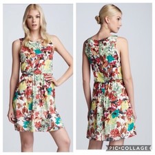 Alice + Olivia colorful floral silk dress Size Small