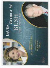 George W. Bush Laura Bush 2008 Topps U.S. President Card #fc-41
