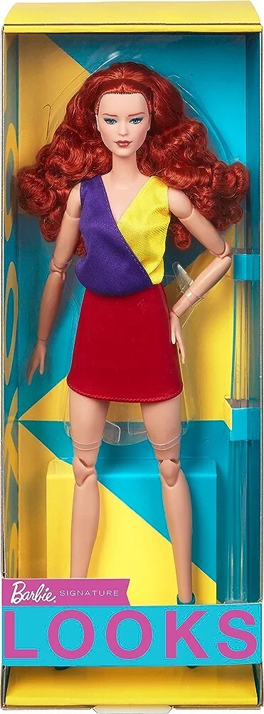 2023 BARBIE SIGNATURE LOOKS, WAVE 3 REDHEAD #13 POSABLE DOLL
