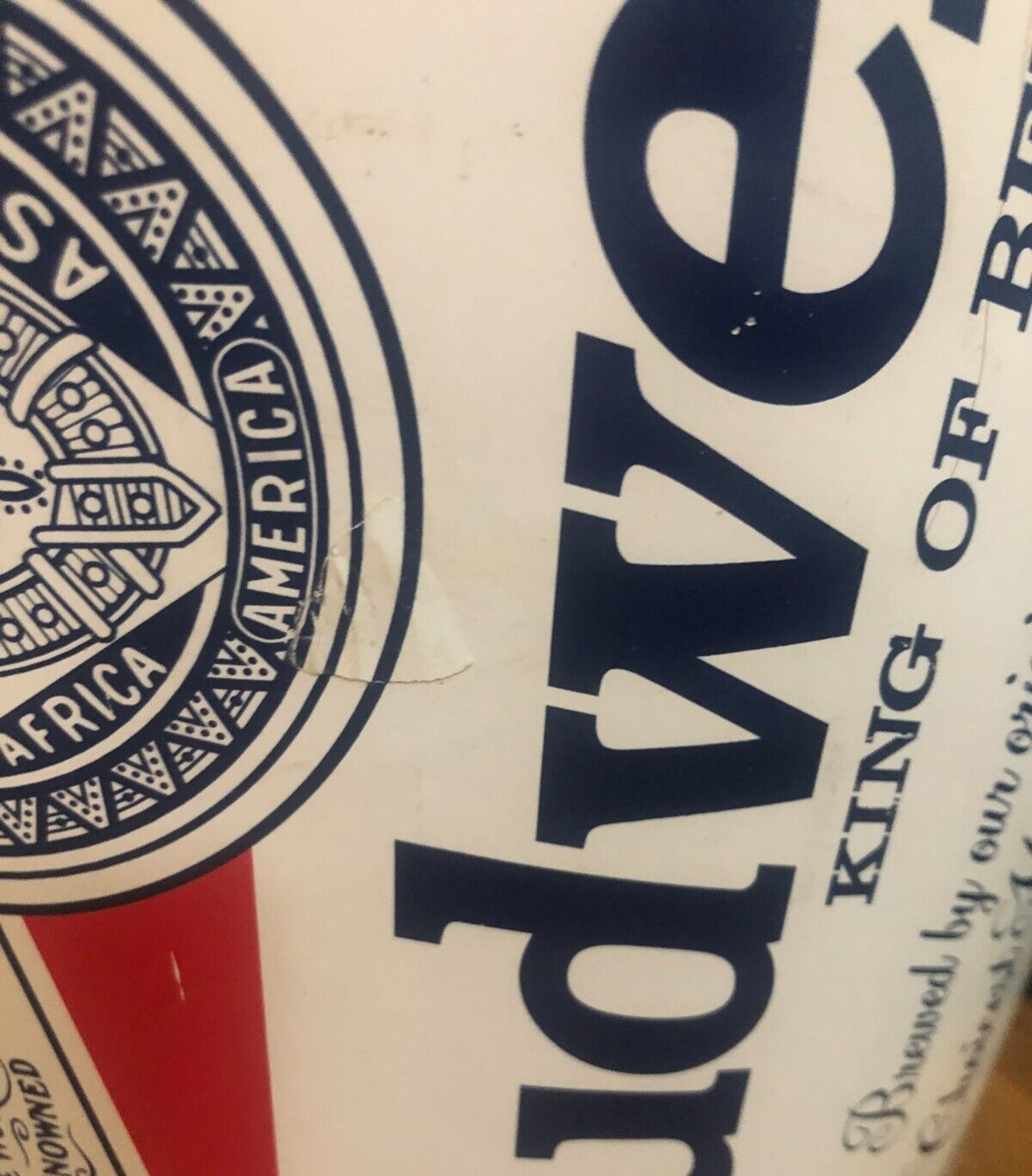 Budweiser Beer Can Cooler 1990's Retro Kooler Kraft Vintage 21” H