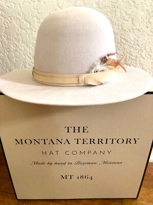 NEW in BOX MONTANA TERRITORY MT 1864 WESTERN HAT $1500 *YELLOWSTONE TV HATMAKER