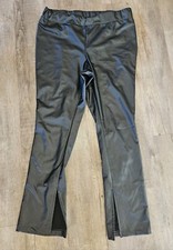 A NEW DAY Stretch Waist Straight Leg Black Faux Leather Pants Women's Size XXL