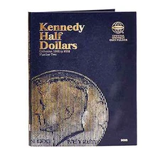 Whitman Blue Coin Folder 9698 Kennedy Half Dollar #2 1986 - 2003  Album / Book
