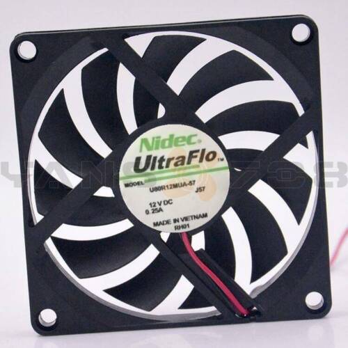 1PC Nidec U80R12MUA-57 8010 8CM 12V 0.25A ultra-thin silent cooling fan New - Afbeelding 1 van 1