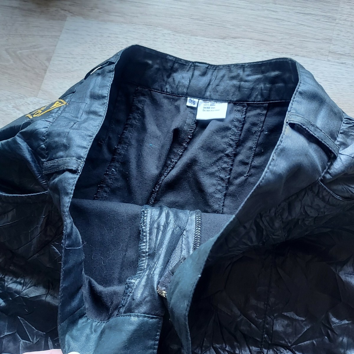 CASO MILANO Cargo Utility Crinkle Pants Zip Lined Black Men 5/6 (Waist 30") View 6