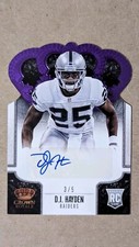 2013 Panini Crown Royale DJ D.J. Hayden Purple Auto RC 3/5