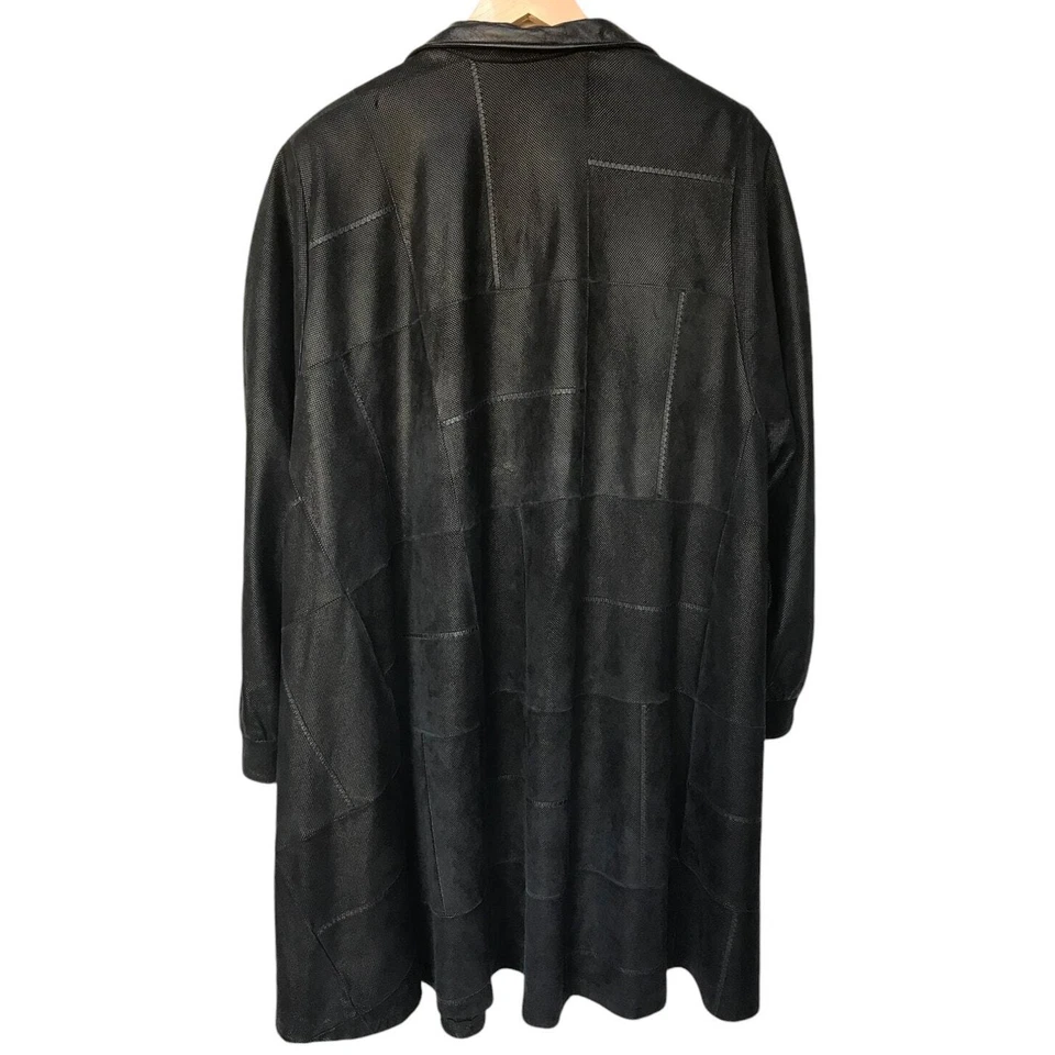 Philippe Vallereuil Plus Size Vintage Suede Patchwork Swing Coat 2-3X(?)Pls Read - Image 2 of 4