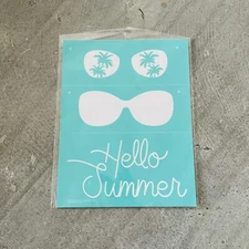 Chalk Couture HELLO SUMMER Transfer NEW Retired Size B  8.5 x 11 inches Reusable