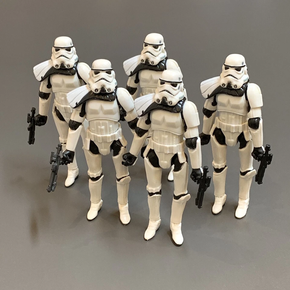 Lot 5pcs 3.75'' Star Vintage Sandtrooper Articulated Figure Chinese Version - Image 2 of 4