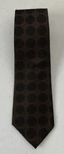 Ferrell Reed 100% Silk Neck Tie Rochester Big and Tall Medallion Black