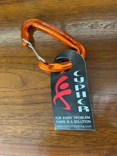 Cypher Ceres II Wire Orange Climbing Carabiner