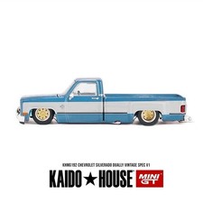 Kaido House 1:64 Chevrolet Silverado Dually Blue White Vintage Spec V1 KHMG192