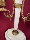 Louis XVI White Marble & Gilt Bronze Pr. CANDLEHOLDERS 19th C FInely Chiseled !! — photo 8