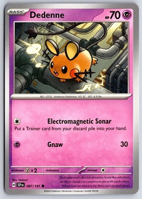 Dedenne 087/191 Common Surging Sparks Pokemon Near Mint