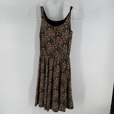 Uniqlo Fit & Flare Dress Womens Small Multicolor Floral Paisley Modal Sleeveless
