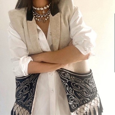 DYLAN LEX VEST WITH EMBROIDERY NEW NWT NIB DYLANLEX XS