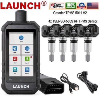 LAUNCH X431 Creader TPMS 5011 V2 Tire Pressure Activation& 4x TSENSOR-05S Sensor