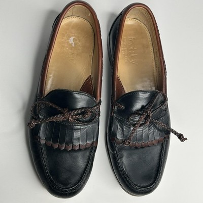 Vintage FootJoy Shoes Mens Size 10.5 E Black Kiltie Tassel  display picture 1