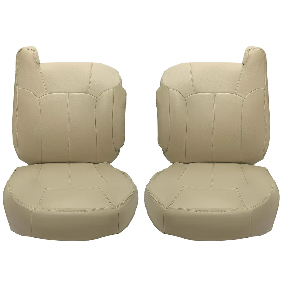 Cubierta de asiento delantera de cuero marrón esquisto para Chevy Tahoe Suburban 1999 2000 2001 2002 Foto 3 de 4