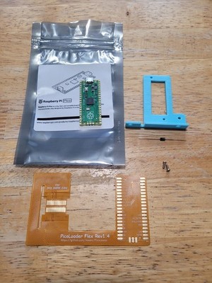 PicoLoader Kit - Pi Pico With Flex Cable, Diode, Mounting Belt, And Screws