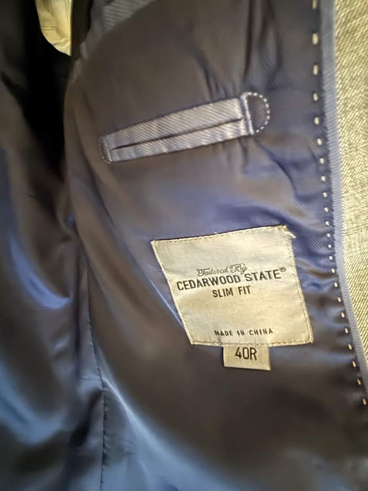 Cedar Wood State By Primark Men’s 40R Sharkskin Gray Two-button Blazer image 3
