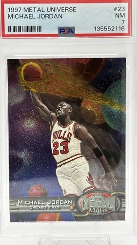 1997 Metal Universe Michael Jordan #23 PSA 7 NM Chicago Bull GOAT 🔥 🔥 HOF MVP