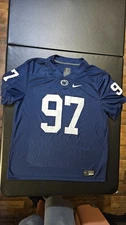 FLAWS PJ Mustipher Penn State Nittany Lions Nike Football Jersey Mens XL Blue