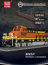 Train BNSF Northern Locomotive 5628 Railway Model Mould King Build Blocks