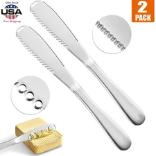 1/2 PACK Stainless Steel Butter Spreader, Butter Knife - 3 in 1 Kitchen Gadgets