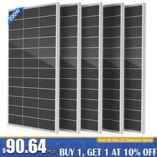 200W 400W 600W 800W Solar Panel Mono 12V Charging Battery Power RV Home Boat