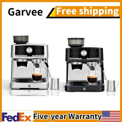 #ad 🔥20 Bar Semi Automatic Pressure Stainless Steel Espresso Machine with Grinder $229.99