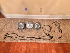 Rockville RockPAR 50 RGB DMX Wash Lights   3 Units  Cords   Tested  Working