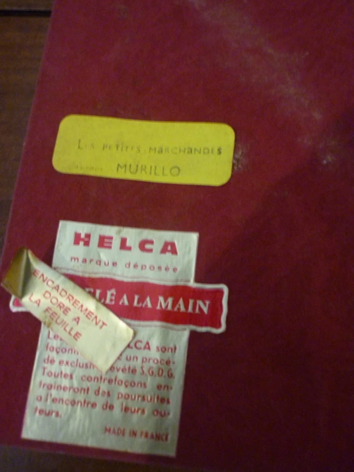 PETIT TABLEAUX EMAUX HELCA LES PETITS MARCHANDS  MURILLO MARTELE A LA MAIN - Photo 4/4