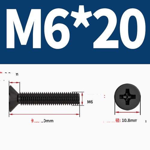 Stainless Steel A2 Black Phillips Machine Screws Countersunk Flat Head Bolts - Picture 121 of 164