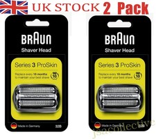 2 Pack For Braun 32B Replacement Head Series 3 ProSkin Electric Shavers Catridge