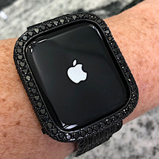 Series 40-49mm 14k Black gold lab diamond Apple Watch case Apple Watch cover