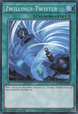 YuGiOh Zwillings-Twister BOSH-DE067 Super Rare Excellent unl.
