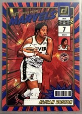 2025 Panini Donruss WNBA Aliyah Boston Net Marvels Press Proof Blue #10 Fever