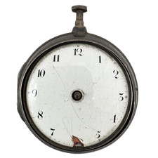 Antique 54.5mm Geo Goodman Pair Double Case Key Wind Verge Fusee Pocket Watch