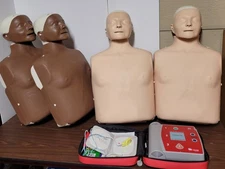 4x  Laerdal Little Anne CPR Adult Training Manikin With Training AED Accessories